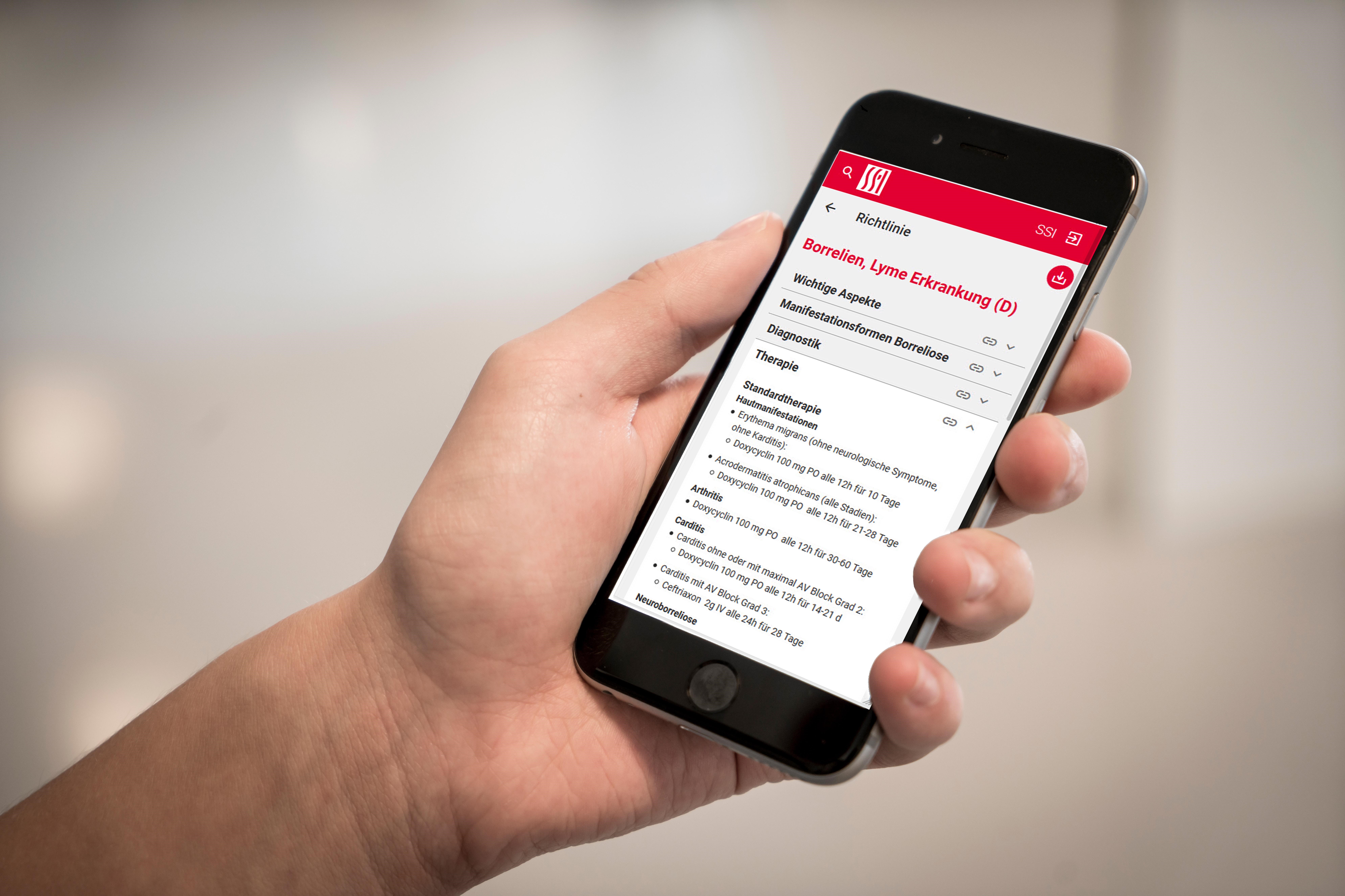 Portable montrant des directives relatives à la prescription